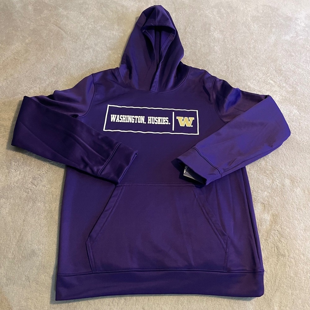 Washington Huskies Team Athletics Kids XL 16/18 Purple Hoodie NCAA Sweatshirt‎